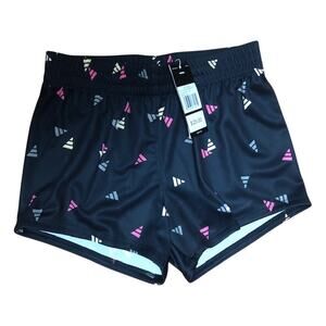 *NWT* Girls Adidas All Over Print No Side Seam Knit Shorts Size M(10-12)